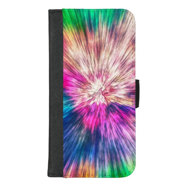 Tie Dye Starburst iPhone Wallet Case (Front)