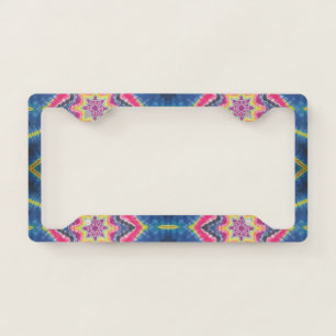 Tie Dye Stars License Plate Frame