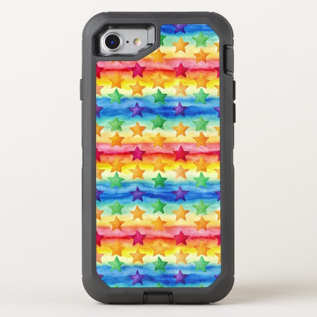 Tie Dye Stars Otterbox iPhone Case (Back)