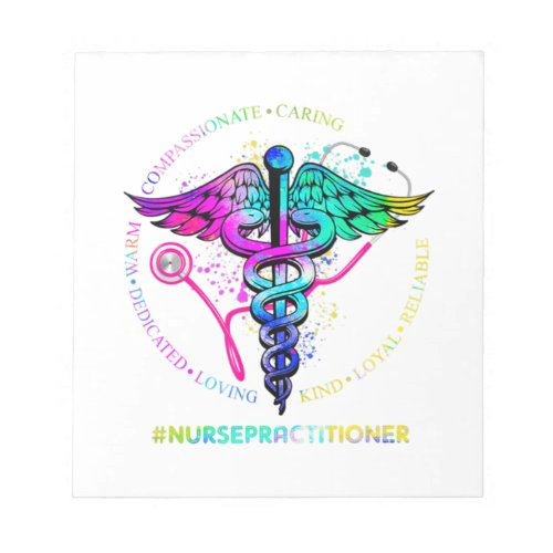Tie Dye Stethoscope Nurse Practitioner Nursing App Notepad