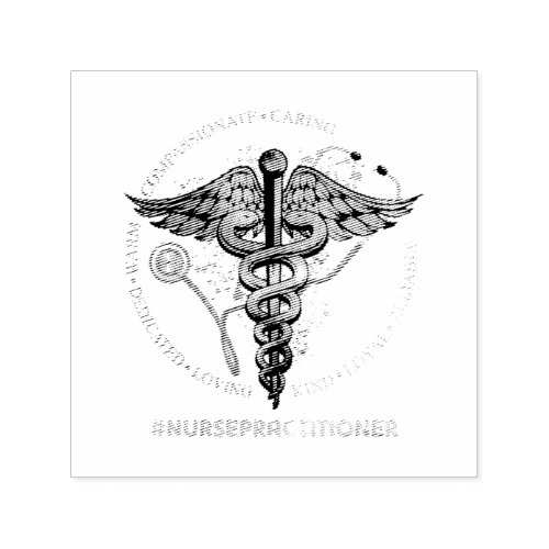 Tie Dye Stethoscope Nurse Practitioner Nursing App Self_inking Stamp