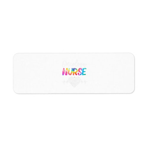 Tie Dye Stethoscope Oncology Nurse Day Nursing Scr Label