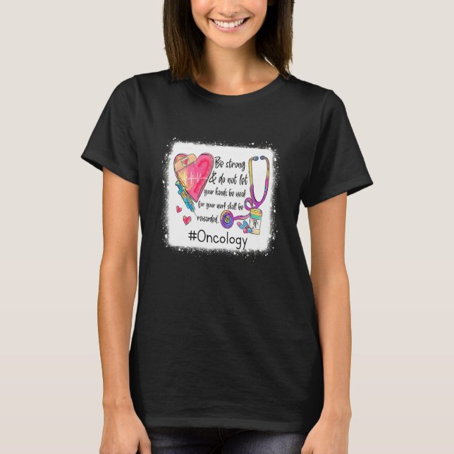 Tie Dye Stethoscope Oncology Nurse Scrub Nursing S T-Shirt (Front)