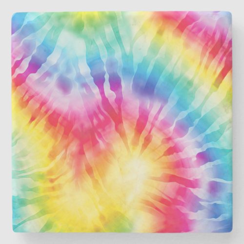 Tie Dye Stripes Stone Coaster