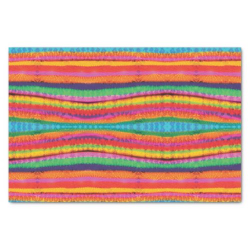 Tie Dye Stripes Tissue Paper