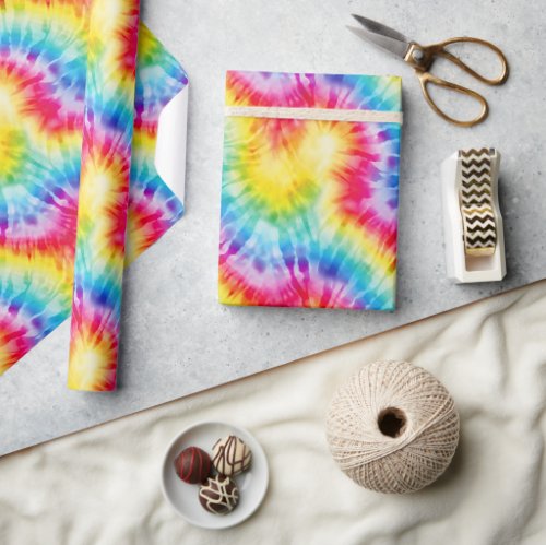 Tie Dye Stripes Wrapping Paper