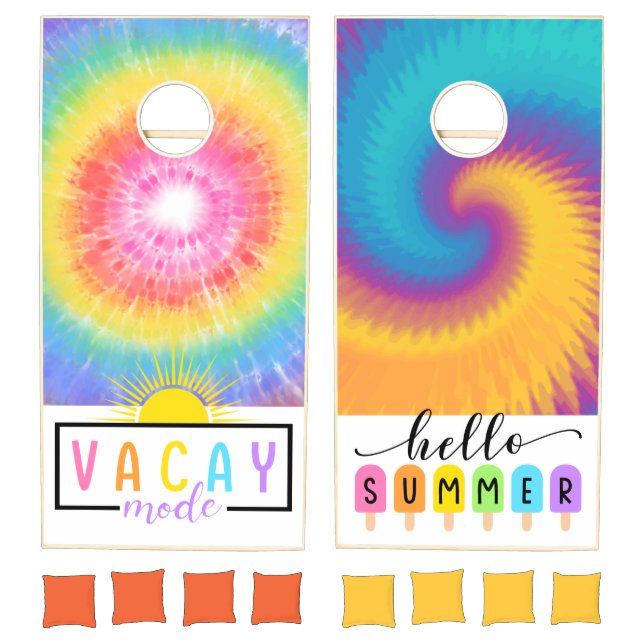Tie Dye Summer Fun Cornhole Set (Set)