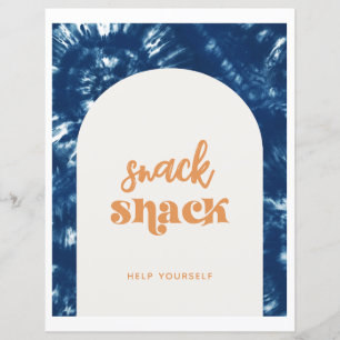 Tie Dye Surf Party Snack Shack Sign