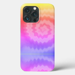Tie dye swirl funky retro groovy colorful pattern iPhone 13 pro case
