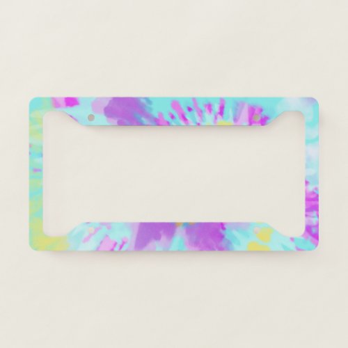 Tie Dye Swirl License Plate Frame