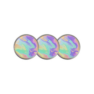 Tie Dye Swirl Marble Retro Groovy Golf Ball Marker