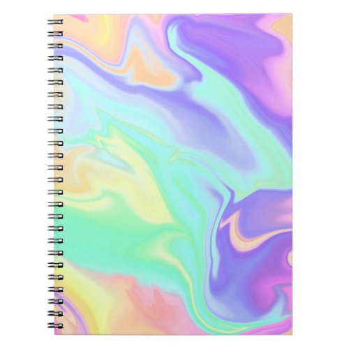 Tie Dye Swirl Marble Retro Groovy Notebook