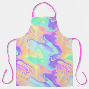Tie Dye Swirl Pastel Groovy Apron