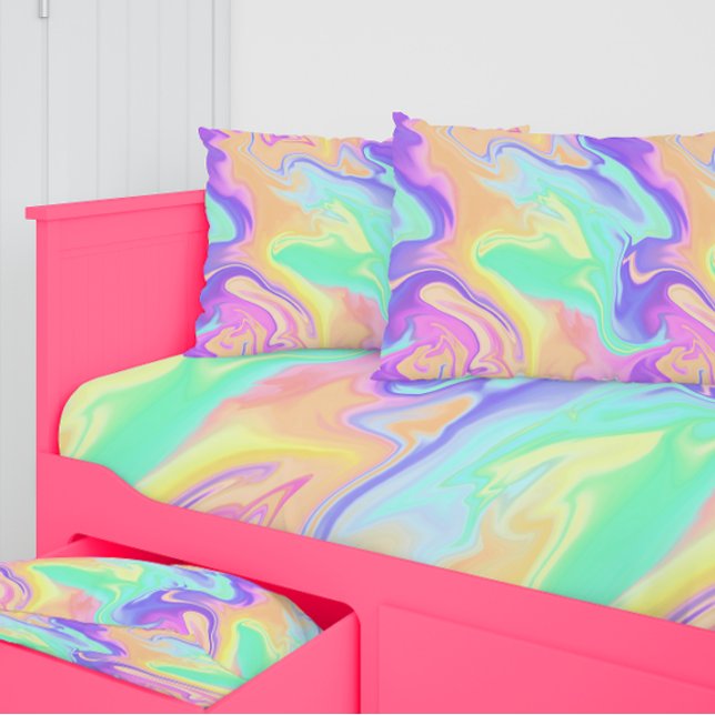Tie Dye Swirl Pastel Groovy Duvet Cover (Creator Uploaded)