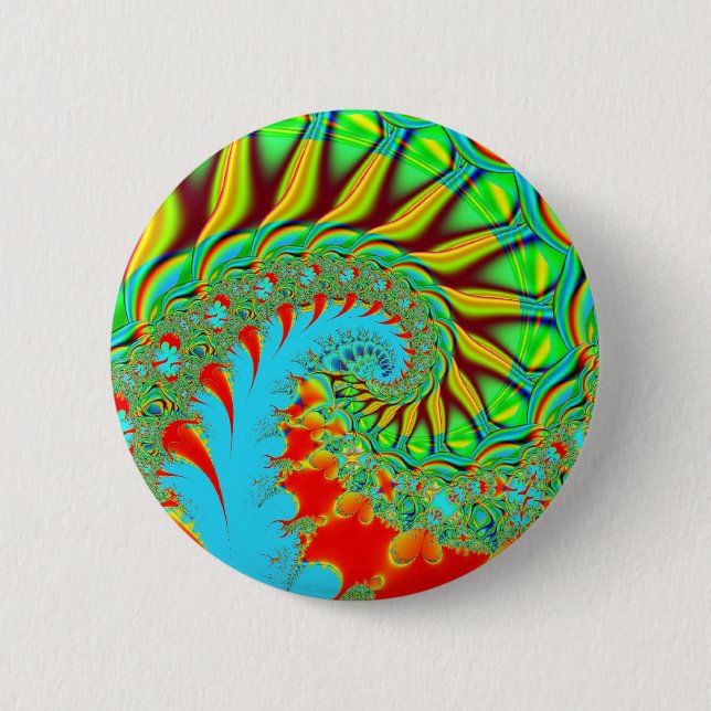 Tie Dye Swirl Pinback Button (Front)