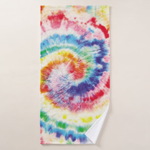 Tie Dye Swirl. Seamless Tiedye Pattern. Fabric Mu Bath Towel