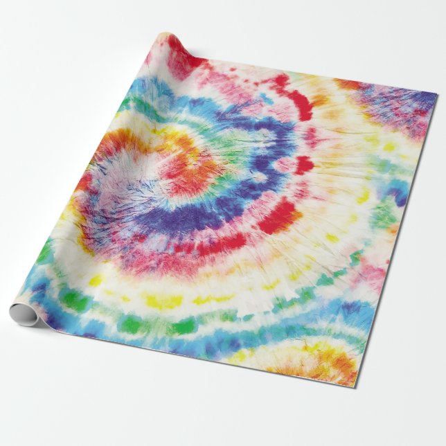  Tie Dye Swirl. Seamless Tiedye Pattern. Fabric Mu Wrapping Paper (Unrolled)