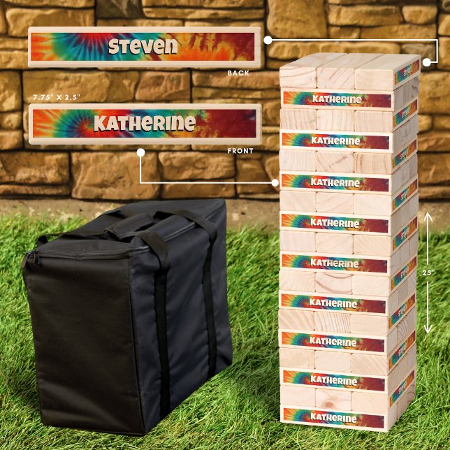 Tie Dye Swirl Topple Tower (Creator Uploaded)