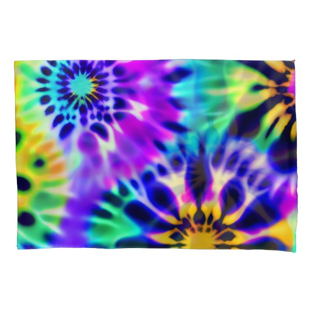 Tie Dye Swirling Pattern Design Pillow Case (Front)