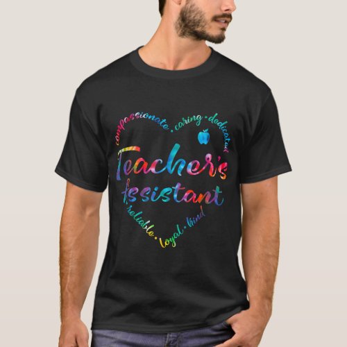 Tie Dye Teacher Assistant Squad Appreciation Teach T_Shirt