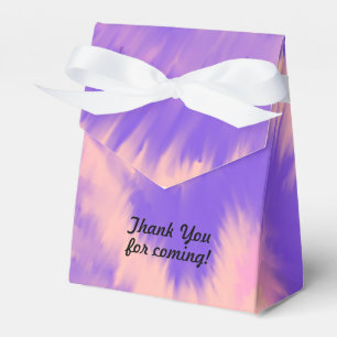 Tie Dye Teen Birthday Groovy Purple Peach Favor Boxes