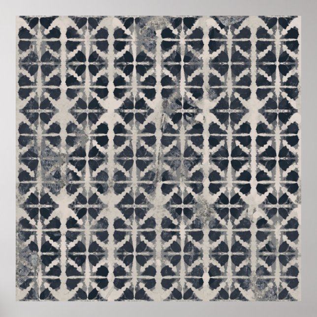 Tie dye texture creative repeat modern patternafri poster (Front)