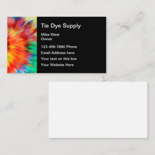 Tie Dye Theme Colorful Abstract Business Card