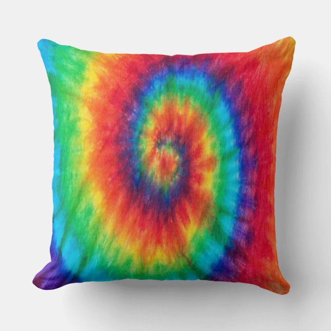 tie dye throw pillow (Front)