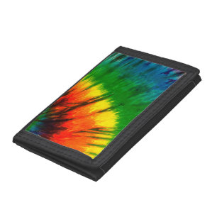 tie-dye tri-fold wallet