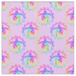 Tie Dye Tribal Turtle Moari Sun Pink Fabric