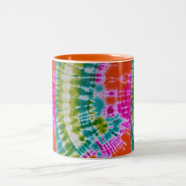 Tie Dye Two-Tone Coffee Mug (Center)