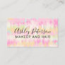 Tie dye unicorn rainbow chic makeup and hair business card