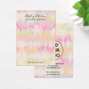 Tie dye unicorn rainbow jewelry necklace display