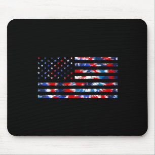 Tie Dye Usa Flag Boys American Flag 4th Of July Ki Mouse Pad