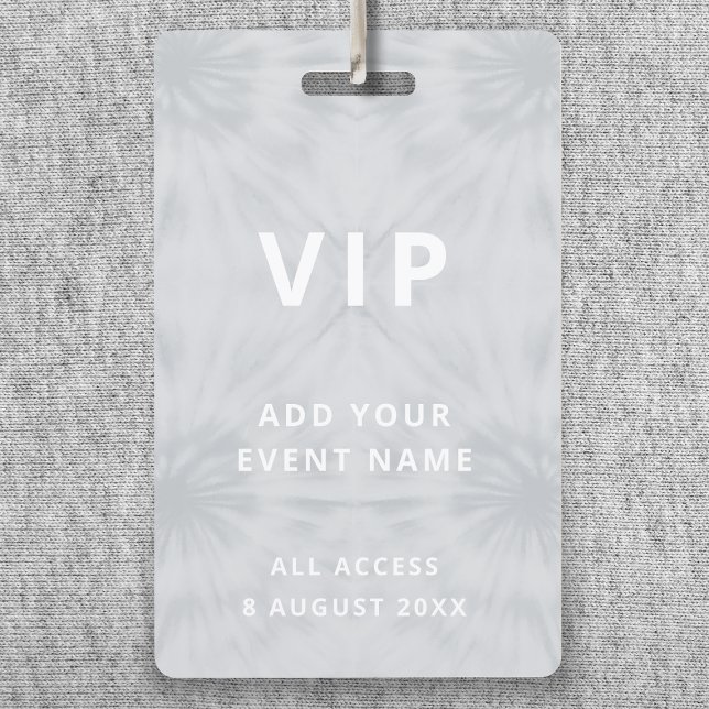 Tie Dye | VIP Festival Concert Gray Event Badge (Creator Uploaded)