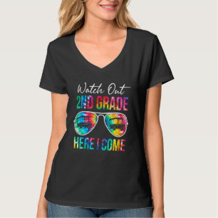 Tie Dye Watch Out 2nd Grade Here I Come First Day T-Shirt