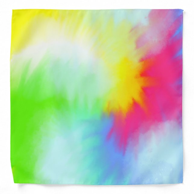 Tie Dye water color effect Bandana (Front)
