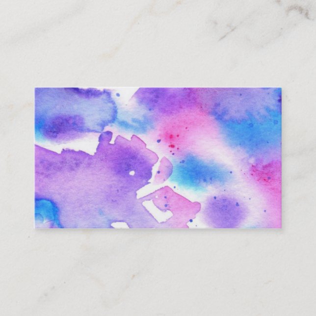 Tie-Dye Watercolor Business Card (Front)