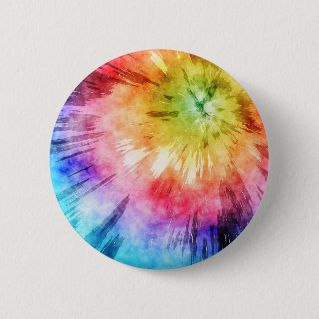 Tie Dye Watercolor Button (Front)