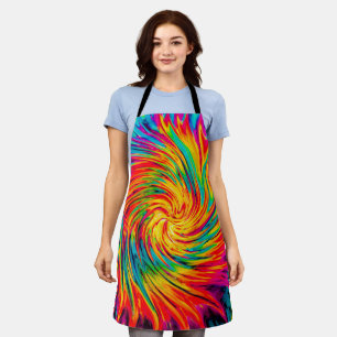 TIE DYE WIND ABSTRACT APRON