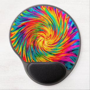 TIE DYE WIND ABSTRACT GEL MOUSE PAD