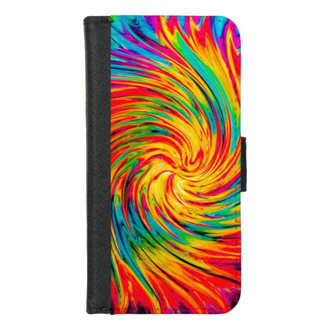 TIE DYE WIND ABSTRACT iPhone WALLET CASE (Front)