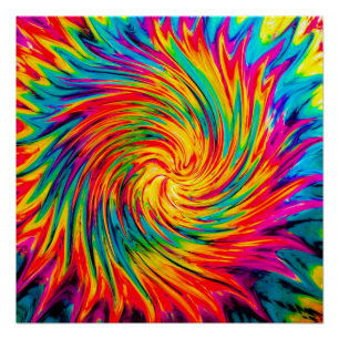 TIE DYE WIND ABSTRACT POSTER
