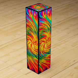 TIE DYE WIND ABSTRACT WINE BOX