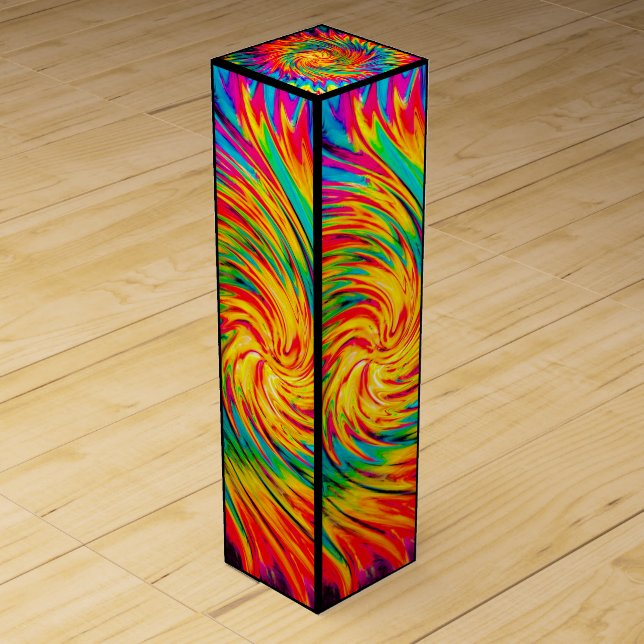 TIE DYE WIND ABSTRACT WINE BOX (Back)
