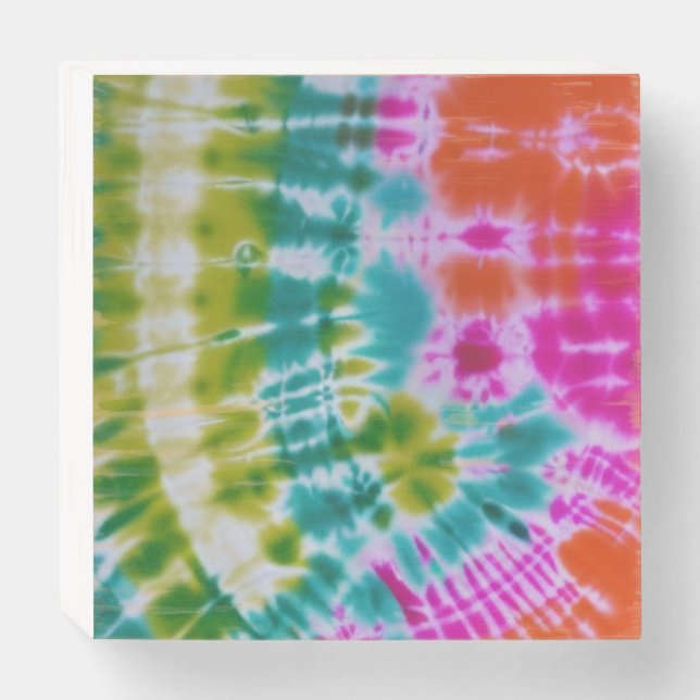 Tie Dye Wooden Box Sign (Front Horizontal)