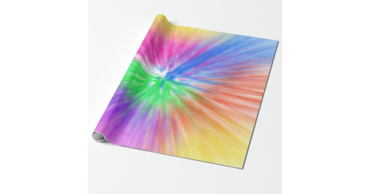 TieDye Wrapping Paper Zazzle