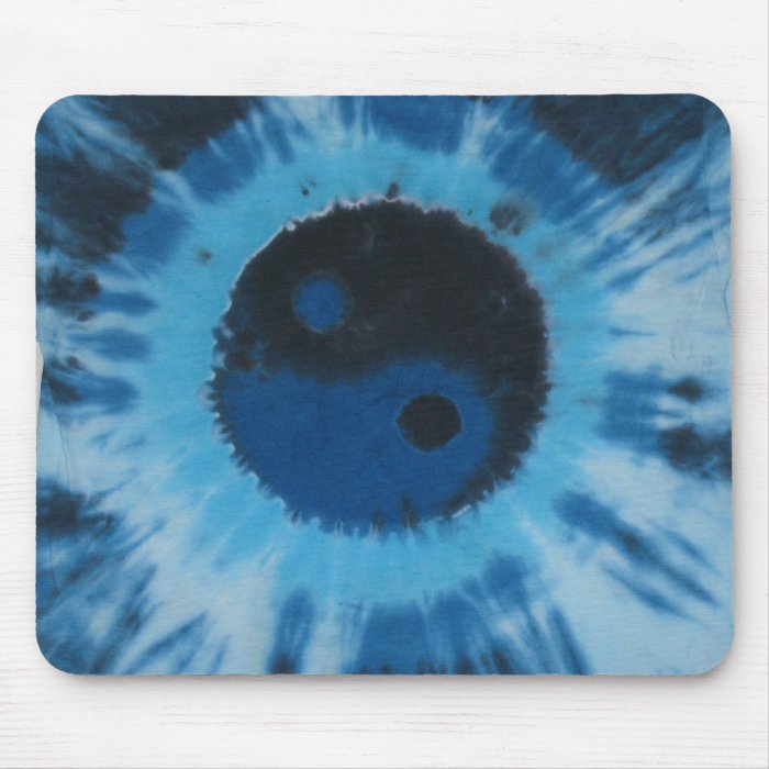 Tie Dye Yin Yang Mouse Pad