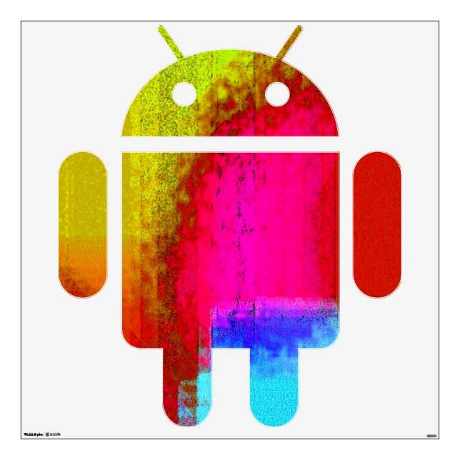 "Tie-Dyed" Android Wall Decal (Front)
