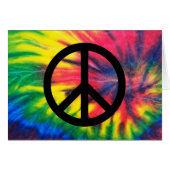 Tie Dyed Black Peace Sign (Front Horizontal)